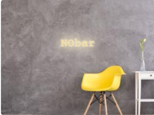 Custom text: NObar