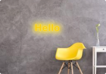 Custom text: Hello