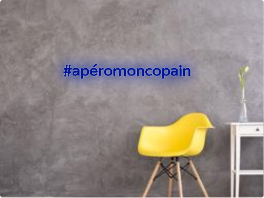 Custom text: #apéromoncopain