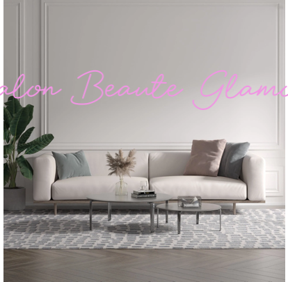 Custom text: Salon Beaute Glamour