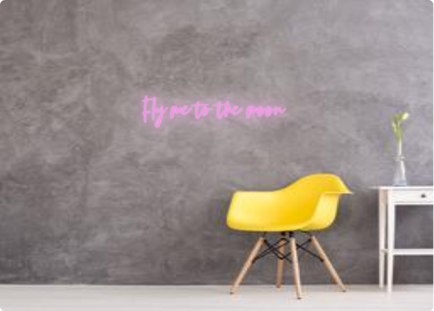 Custom text: Fly me to the moon