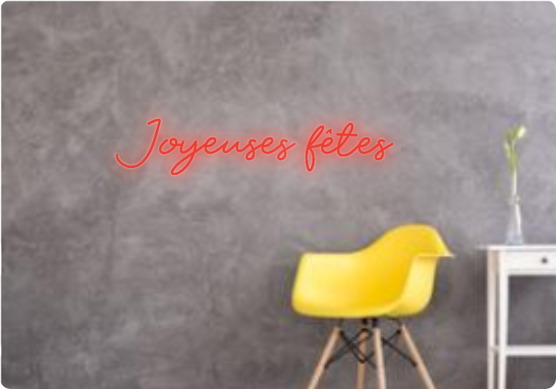 Custom text: Joyeuses fêtes