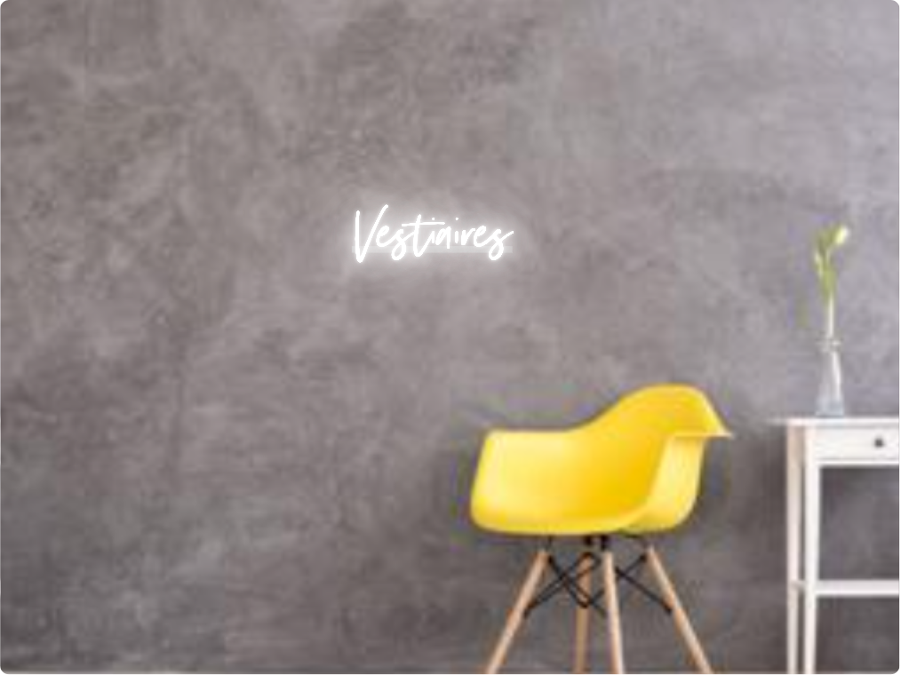 Custom text: Vestiaires