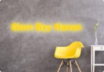 Custom text: Glam Byy Hanan