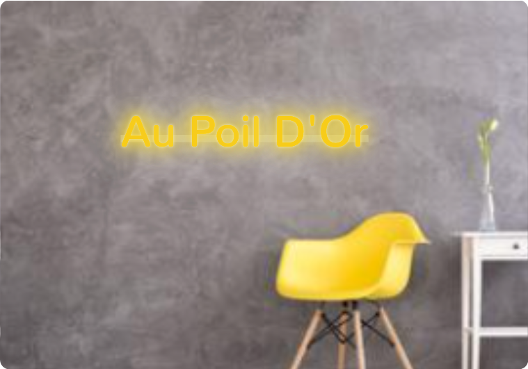 Custom text: Au Poil D