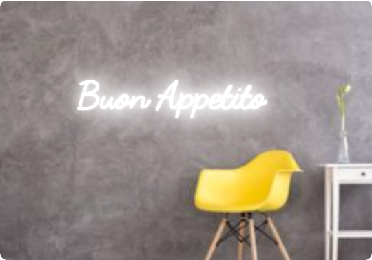 Custom text: Buon Appetito