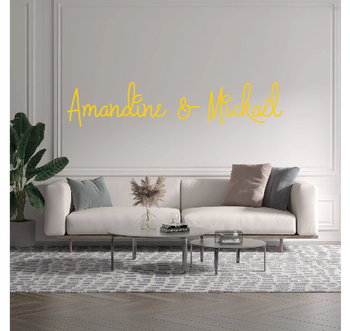 Custom text: Amandine & Mickaël