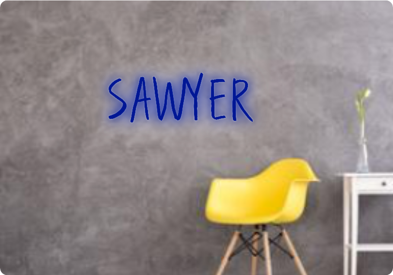 Custom text: SAWYER