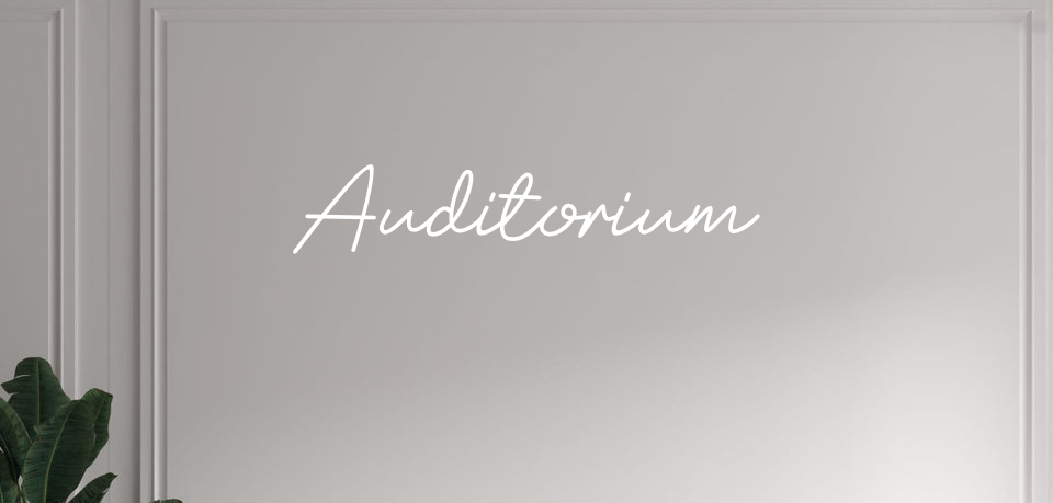 Custom text: Auditorium