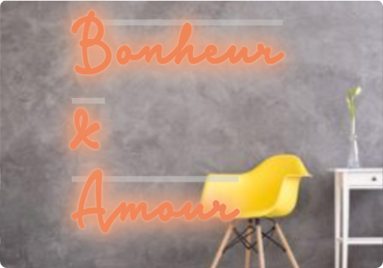 Custom text: Bonheur
   &
Amour