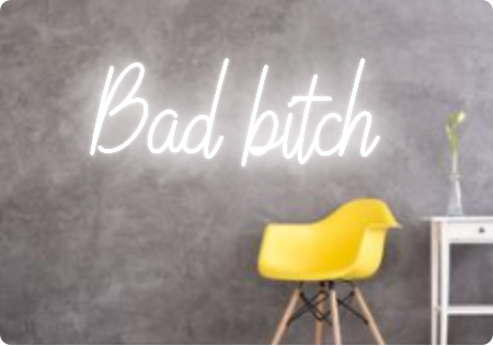 Custom text: Bad bitch