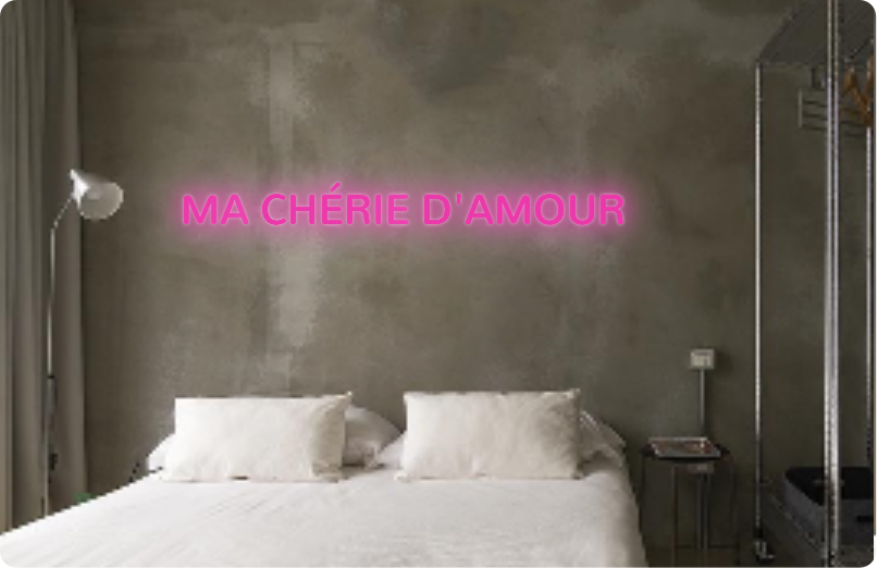 Custom text: MA CHÉRIE D