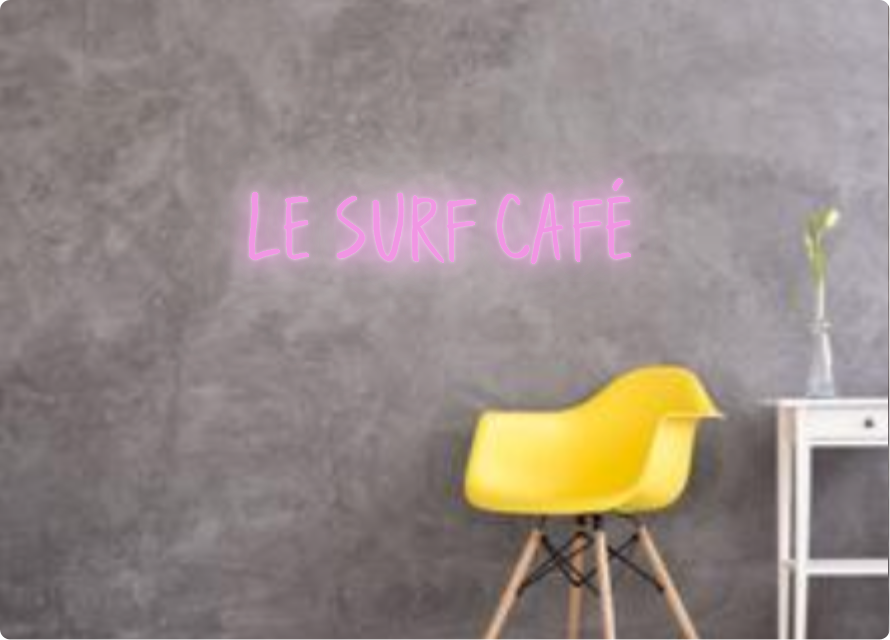 Custom text: LE SURF CAFÉ