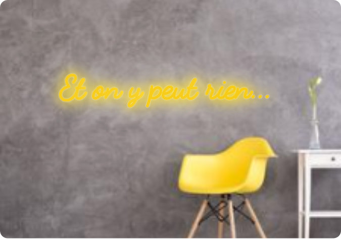 Custom text: Et on y peut rien...