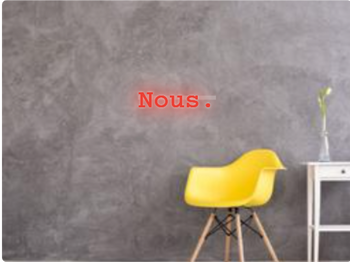Custom text: Nous.