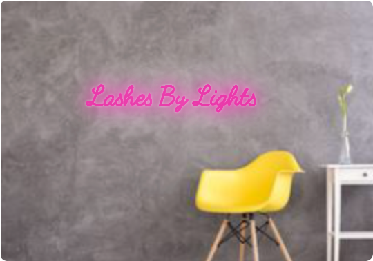 Custom text: Lashes By Lights
