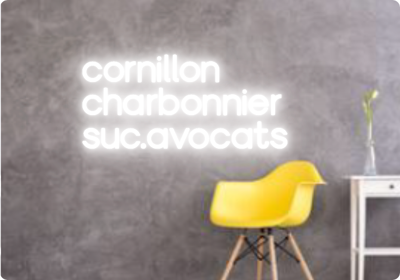 Custom text: cornillon
charbonnier
suc.avocats