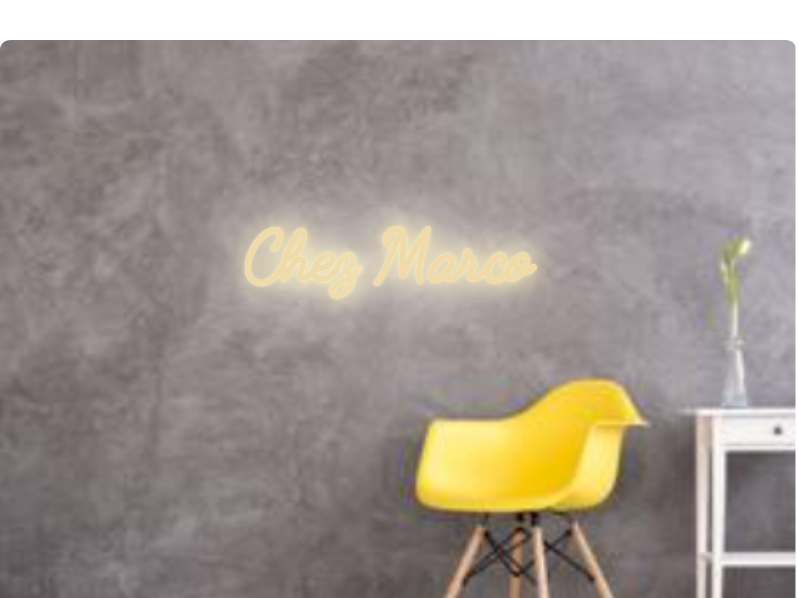 Custom text: Chez Marco
