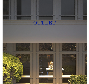 Custom text: OUTLET