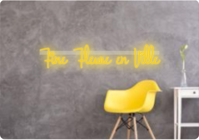 Custom text: Fine Fleure en Ville