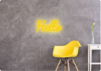 Custom text: Hello