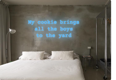 Custom order: My cookie brings
all the boys 
to the yard