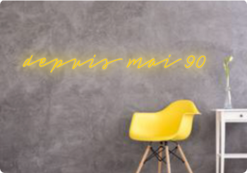 Custom text: depuis mai 90