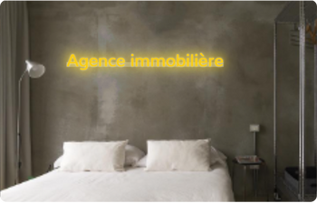 Custom text: Agence immobilière