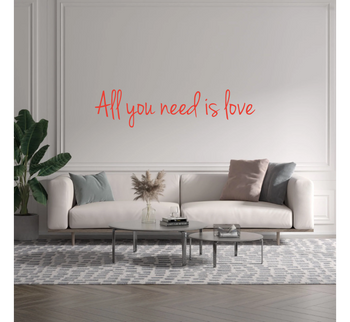 Custom text: All you need is love