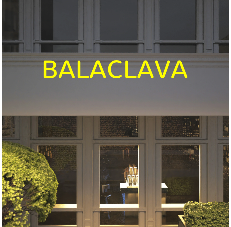 Custom text: BALACLAVA