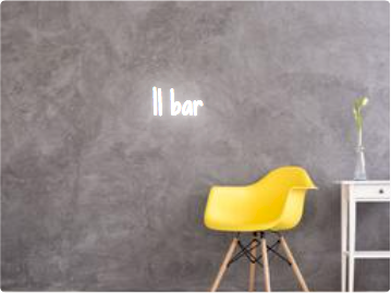 Custom text: Il bar