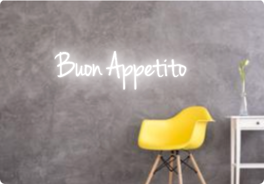 Custom text: Buon Appetito