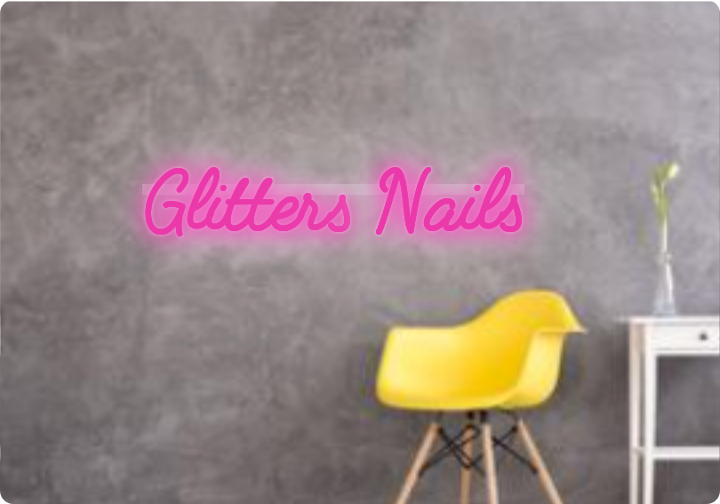 Custom text: Glitters Nails