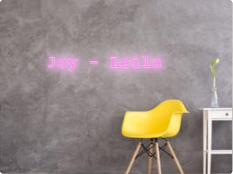 Custom text: Joy - Leila