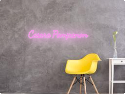 Custom text: Cesare Pompanon
