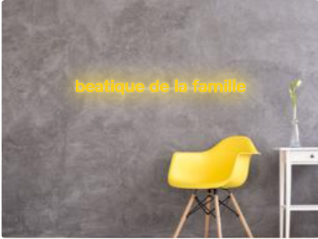 Custom text: beatique de la famille
