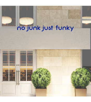 Custom text: no junk just funky