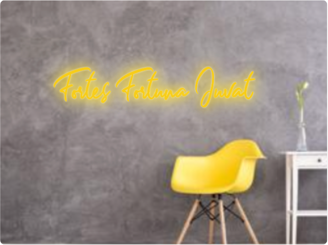 Custom text: Fortes Fortuna Juvat