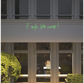 Custom text: Fuck les cons !