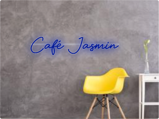 Custom text: Café Jasmin