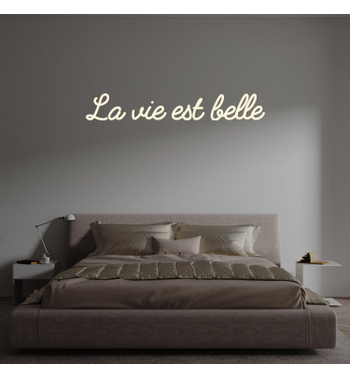Custom text: La vie est belle