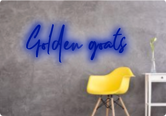 Custom text: Golden goats