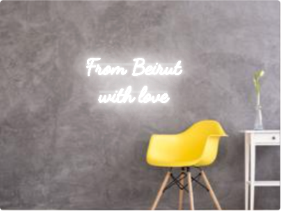 Custom text: From Beirut 
with love