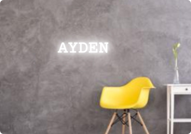 Custom text: AYDEN