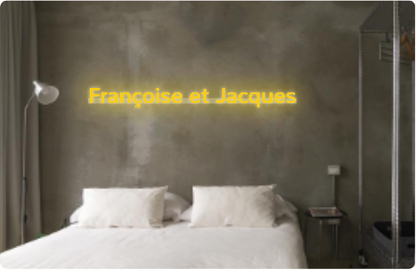 Custom text: Françoise et Jacques