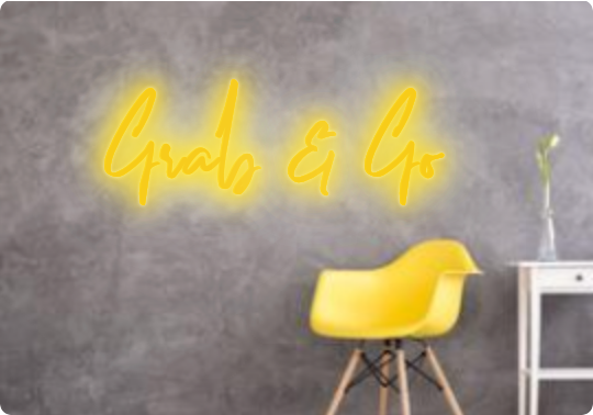 Custom text: Grab & Go