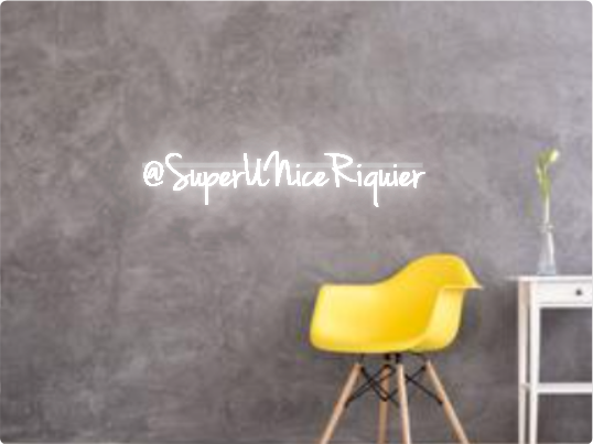 Custom text: @SuperUNiceRiquier