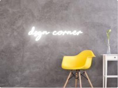 Custom text: dsgn corner