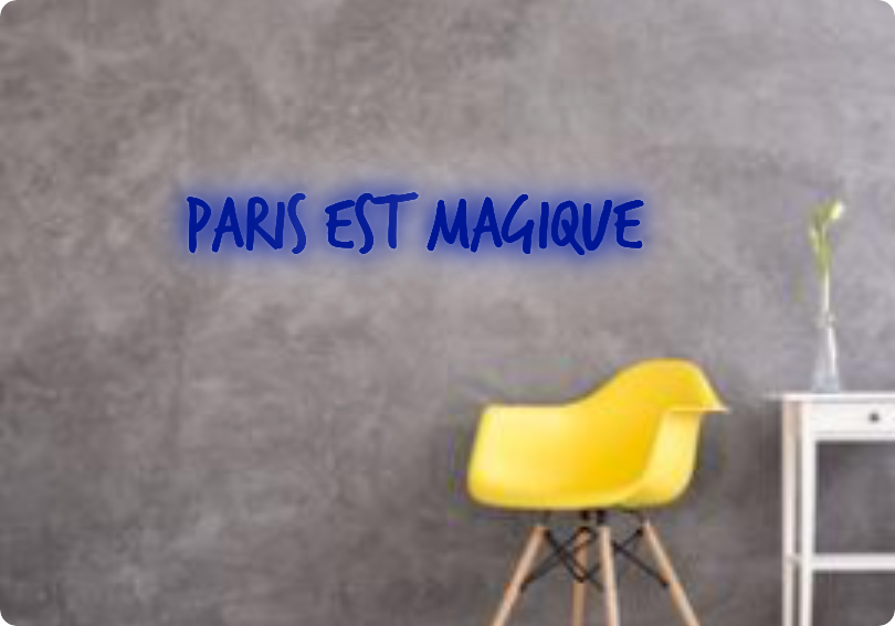 Custom text: Paris est Magique