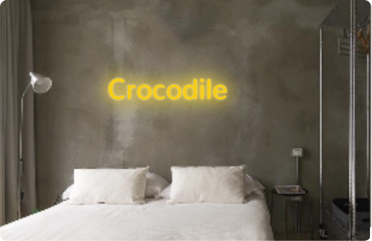 Custom text: Crocodile